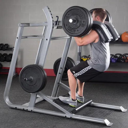 Vista 2 de Body-Solid (SLS500B) Pro Clubline - Máquina de sentadillas y sentadillas hackeo, perfecta para prensa de piernas, sentadillas con cinturón