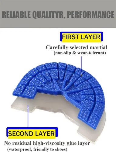 Vista 3 de Protector de suela para tenis, placas de reparación de talón autoadhesivas fuertes antideslizantes para hombres y mujeres, versión mejorada