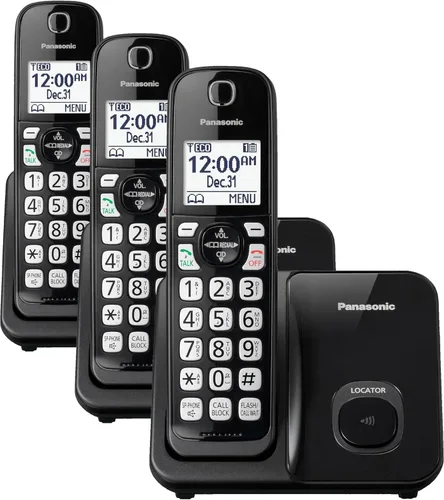 Vista 7 de Panasonic KX-TGD610B Sistema de teléfono inalámbrico, teléfono residencial expandible con bloqueo de llamadas, identificación de llamadas bilingüe