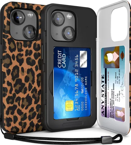 Vista 18 de TORU CX Slim - Funda tipo cartera para iPhone 15 Pro Funda protectora a prueba de golpes resistente con tarjetero oculto y ranura para tarjetas