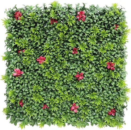 Vista 15 de ECOOPTS Rejilla de privacidad de hiedra sintética, paneles artificiales de boj de 20 x 20 pulgadas, plantas de seto topiario para decoración