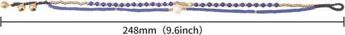 Vista 40 de Made by Nami Boho Surfer Anklet Waterproof & Adjustable Beaded Anklets for Women Beachy Ankle Bracelet Made from Waxed Cotton Rope and Beads for