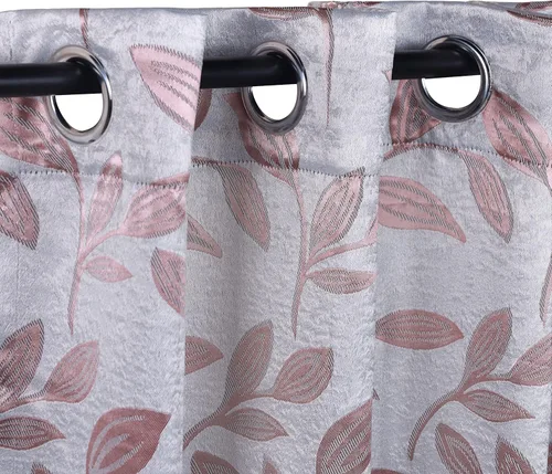 Vista 80 de Superior Cortinas opacas, oscurecimiento de la habitación para dormitorio, bloqueo solar, térmicas, cortinas bohemias modernas, colección de hojas