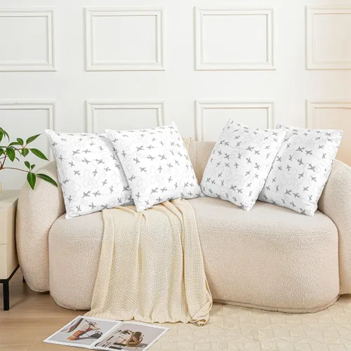 Vista 6 de Fundas de almohada de vuelo de dibujos animados para niños, fundas de almohada de 18 x 18 pulgadas, juego de 2 fundas de almohada suaves