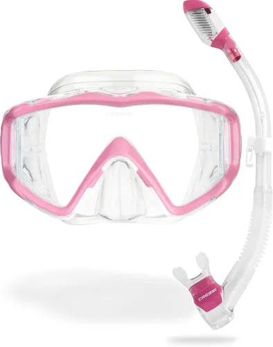 Vista 13 de Cressi Panoramic Wide View Mask & Dry Snorkel Kit for Snorkeling, Scuba Diving - Pano 3 & Supernova Dry: Designed in Italy