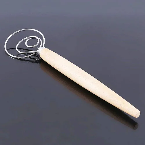 Vista 7 de Batidor de masa danesa para hacer pan, herramientas de acero inoxidable, gancho de masa danesa para pan, batidor de masa de pan de mano, batidor