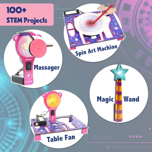 Vista 2 de Butterfly EduFields Más de 100 proyectos STEM Mini kit de ingeniería para niñas de 8, 10, 12 y 15 años Los mejores experimentos científicos