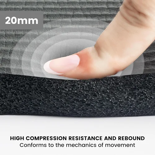 Vista 3 de Cojín de Rodillera para Yoga de 0.8 pulgadas (20mm) de Grosor Esterilla de Yoga con Correa de Transporte para Rodillas, Codos, Muñecas y Espalda sin