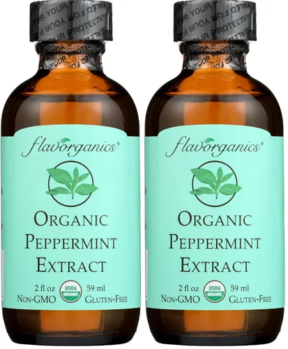 Vista 2 de Flavorganics Extracto de menta orgánico, sin gluten, sin OMG, 2 onzas líquidas (paquete de 1)