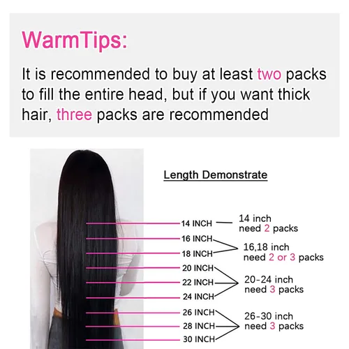 Vista 4 de Extensiones de cabello natural recto con clip para mujeres negras, 100% sin procesar, para la cabeza completa, cabello natural virgen brasileño