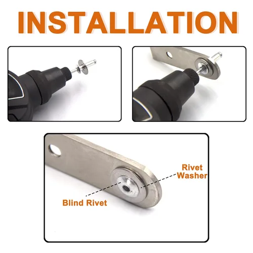 Vista 5 de ISPINNER Kit surtido de 325 arandelas de remache de respaldo, arandelas de acero inoxidable para remaches ciegos de diámetro 3/32 pulgadas 1/8