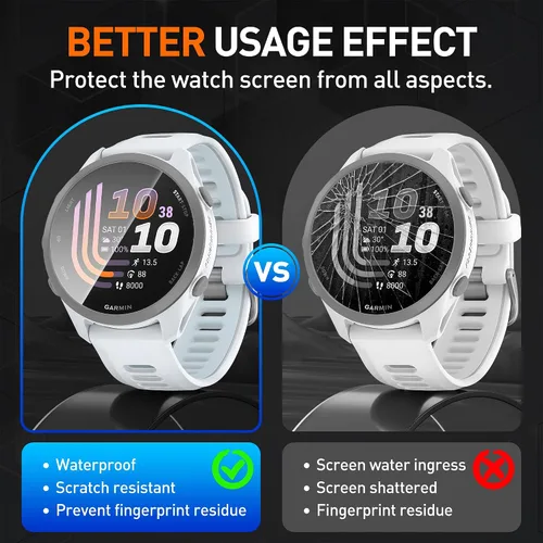 Vista 4 de Suoman Protector de pantalla para Garmin Forerunner 70/170/170 Music HD Transparente