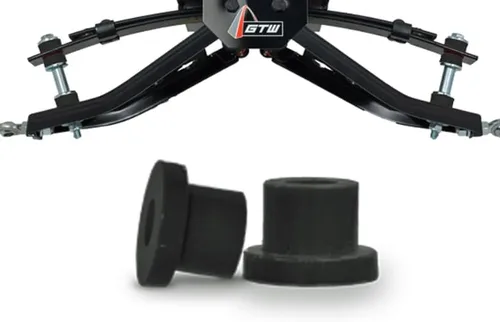 GTW Juego de bujes de repuesto con brazo en A para kits de elevación de carrito de golf GTW | También compatible con kits de elevación MadJax - Negro