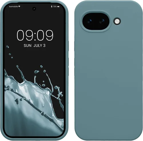 Vista 450 de kwmobile Funda Compatible con Google Pixel 6 Pro - Funda de teléfono de silicona TPU con acabado suave - Azul Arrecife