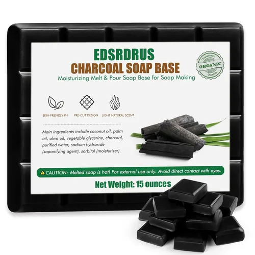 Vista 15 de Base de jabón de glicerina de 15 onzas – Base de jabón perfumada para derretir y verter para manualidades, fácil de cortar, vegana y natural