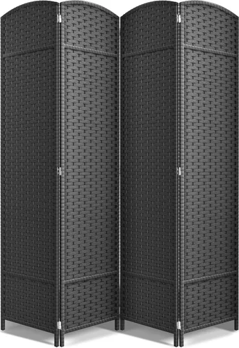 Vista 26 de Sorbus Divisor de habitación de 4 paneles de 6 pies de alto, pantalla de privacidad, paneles dobles extra anchos con bisagras, diseño de malla