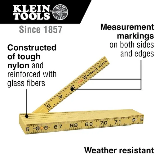 Vista 6 de Klein Tools Paquete de cuchillo utilitario y regla plegable