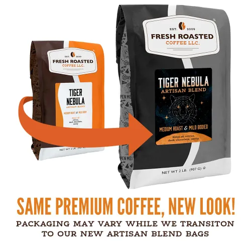 Vista 137 de Fresh Roasted Coffee, Caballero Negro Orgánico USDA Orgánico, Kosher Tostado oscuro 2 lb (32 oz) Molido
