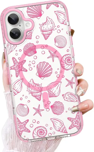 Vista 50 de OOK Funda magnética transparente para iPhone 17, lindo encaje floral negro Encaje Negro Floral