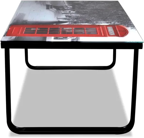 Vista 5 de Mesa auxiliar, mesa de centro emergente, mesa de centro de madera maciza adecuada para sala de estar, oficina, balcón, sala de estar familiar