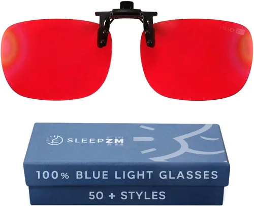 Vista 7 de Sleep ZM 100% Blue Light Blocking Glasses - Women + Men - Better Sleep - Anti Eye Strain Protection - Computer Screens Gaming