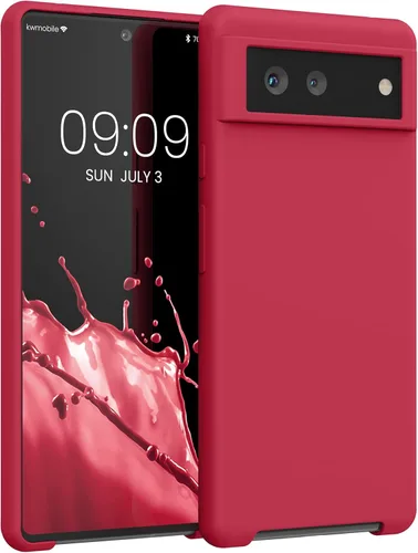 Vista 188 de kwmobile Funda Compatible con Google Pixel 6 Pro - Funda de Teléfono de Silicona TPU con Acabado Suave - Azul Caribe