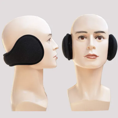 Vista 7 de Orejeras de invierno para hombres y mujeres calentadores de orejas de forro polar para invierno frío ajustable
