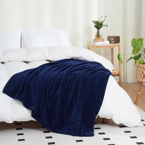 Vista 32 de Puncuntex - Manta de franela y vellón, supersuave, mullida y acogedora, con diseño de cuadrícula cuadrada, de lujo, para sofá, sillón, silla