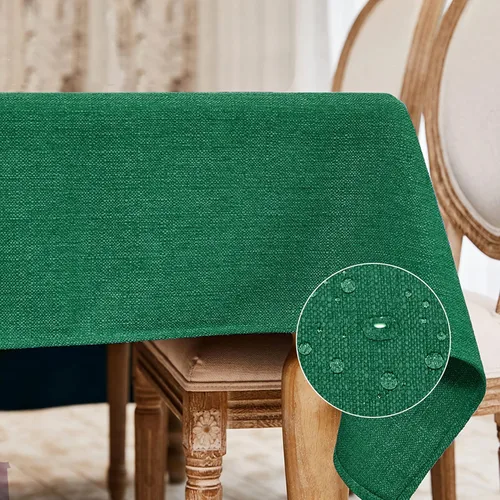 Vista 60 de Balcony & Falcon - Mantel rectangular de peso pesado clásico, lavable, antiarrugas y resistente al agua