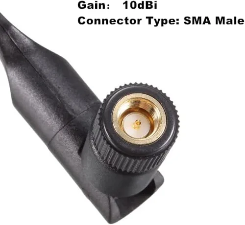 Vista 3 de Paquete de 2 antenas 4G LTE 10dBi SMA macho