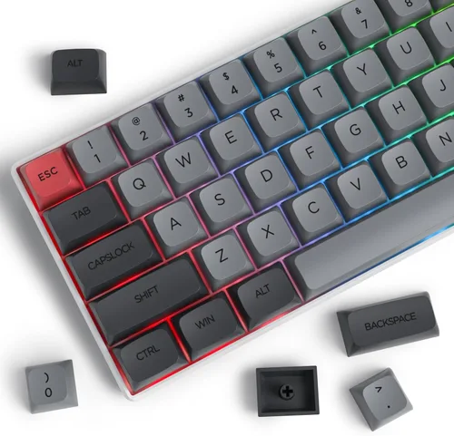 Vista 13 de Fogruaden Juego de teclas PBT, teclas personalizadas de perfil cereza para teclas de teclado mecánico (9009)