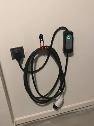 Vista 9 de Soporte de cable para cargador de vehículo eléctrico EV, accesorio organizador de alambre de carga con gancho en J