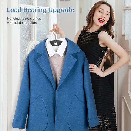 Vista 6 de IEOKE Perchas de terciopelo para ropa, paquete de 50 perchas ultrafinas que ahorran espacio con gancho giratorio de 360 grados resistente