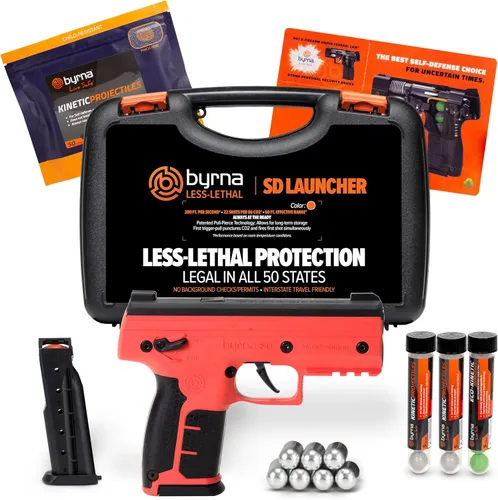 Vista 10 de Byrna SD [Autodefensa] Kinetic Launcher Ultimate Bundle - Lanzador de proyectiles cinético no letal, defensa del hogar y personal Orgullosamente