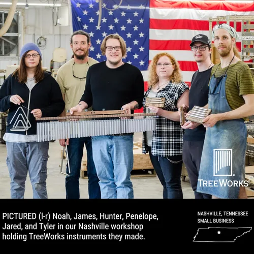 Vista 7 de TreeWorks Juego de 3 batidores triangulares de campanillas, fabricados en Estados Unidos, acero inoxidable, accesorios profesionales de percusión