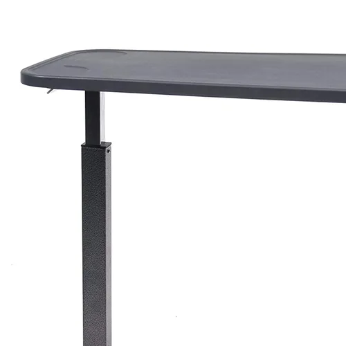 Vista 2 de Lumex - Mesa moderna para colocar sobre cama con ruedas, altura ajustable, para uso doméstico u hospital, color gris oscuro