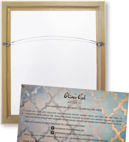 Vista 7 de The Oliver Gal Artist Co. Mapamundi - Lienzo enmarcado para pared, diseño de mapamundi