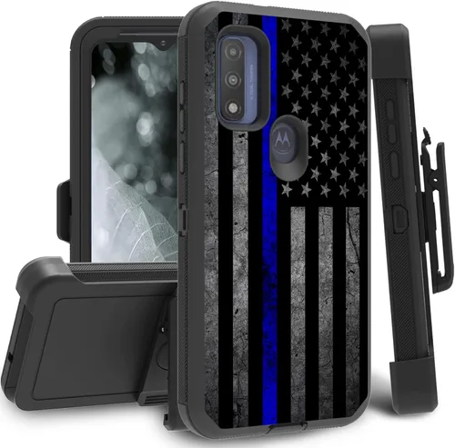Vista 88 de Funda para Motorola Edge 2021 / Moto Edge 5G UW, protección resistente de 3 capas híbridas a prueba de golpes con funda de clip para cinturón