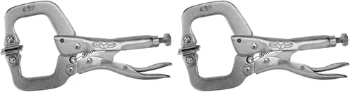 Vista 2 de IRWIN Herramientas VISE-GRIP Abrazadera C de bloqueo, original, punta giratoria de la almohadilla, 4 pulgadas (3.937 in) (165); capacidad de mordaza