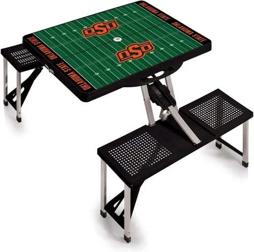Vista 54 de PICNIC TIME NCAA North Carolina Tar Heels Folding Picnic Table - Camping Table - Outdoor Table with Umbrella Hole