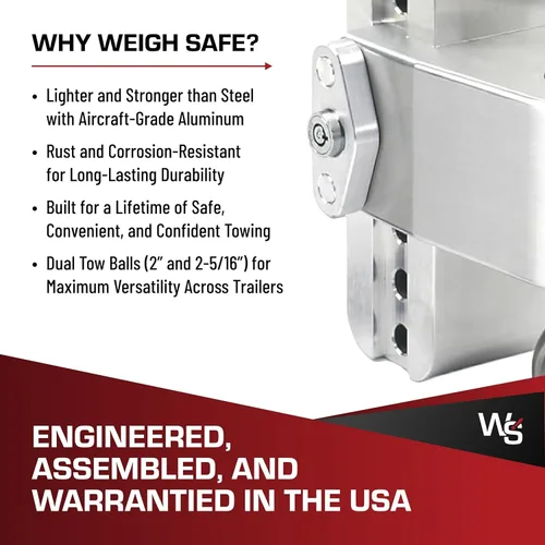 Vista 7 de Weigh Safe Soporte de bola de enganche de remolque ajustable, enganche de caída ajustable de 6 pulgadas para receptor de 2 pulgadas con 2 piezas