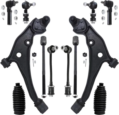 Vista 26 de Detroit Axle – 12 brazos de control superiores e inferiores delanteros con rótulas, barras de unión exteriores e interiores con topes, barras