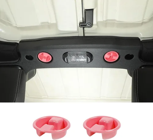 Vista 13 de Cubierta decorativa de tornillo para perilla de montaje en techo para Jeep Wrangler JK JKU 2/4 puertas 2007-2018, accesorios interiores (azul)