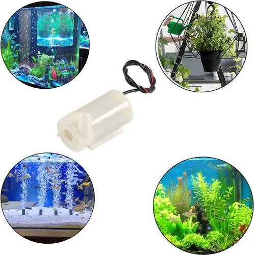 Vista 7 de Mini bomba de agua micro sumergible DC 3-5V para acuarios, pecera, estanque, fuente, jardín hidropónico, 2 unidades (2 unidades, blanco)