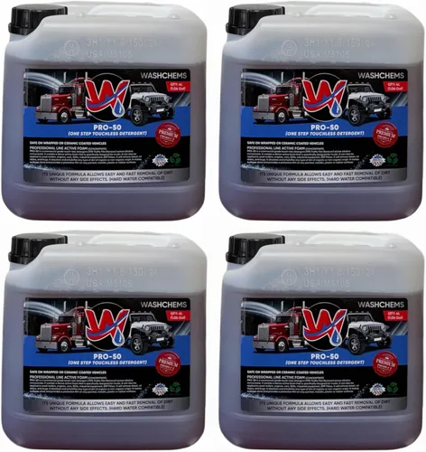 Vista 10 de W ash Chems Pro 50 - Detergente concentrado de jabón para lavado de autos sin contacto, sin cepillado, limpiador de espuma profesional de grado