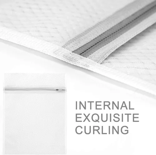 Vista 4 de Muchfun 3 bolsas duraderas de malla de diamante para lavandería, para prendas delicadas, 12 x 16 pulgadas (3 medianas)