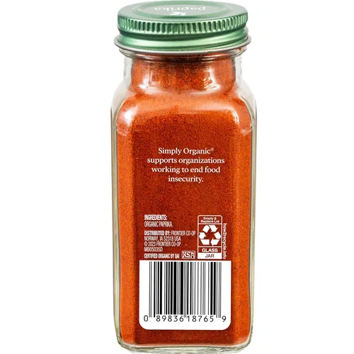 Vista 2 de Simply Organic, Pimentón molido certificado orgánico, recipiente de 2.96 onzas