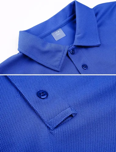 Vista 3 de MAGCOMSEN, camiseta Polo para hombre, de secado rápido, manga corta, de rendimiento, suéter táctico de tela de piqué, para golf