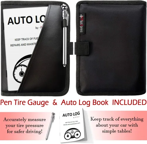 Vista 2 de Organizador de compartimento para guantera, soporte para documentos de automóvil, bolsa manual del propietario, cartera de almacenamiento de Negro