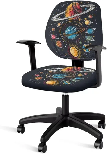 Vista 29 de Funda para silla de oficina, con temática de playa, funda elástica para silla de oficina, funda elástica de 2 piezas, funda para silla